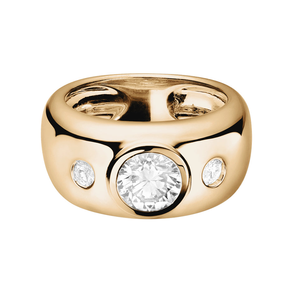 Brilliant Ring Naples in Yellow Rose Gold