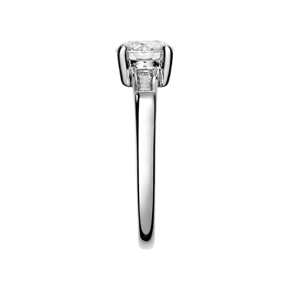 Brillantring Paris in Platin - von Seite