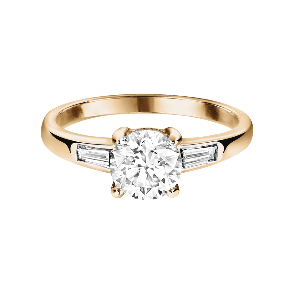 Brilliant Ring Paris in White Rose Gold