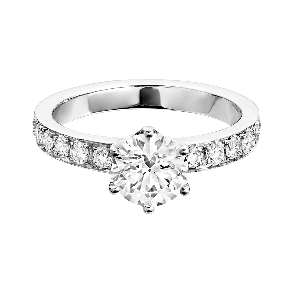 Brilliant Ring Perth in White Platinum