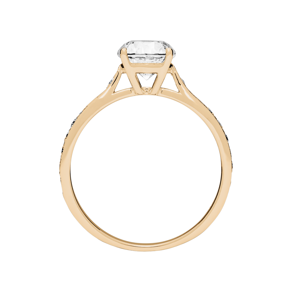 Brillantring Portofino in Roségold - von vorne
