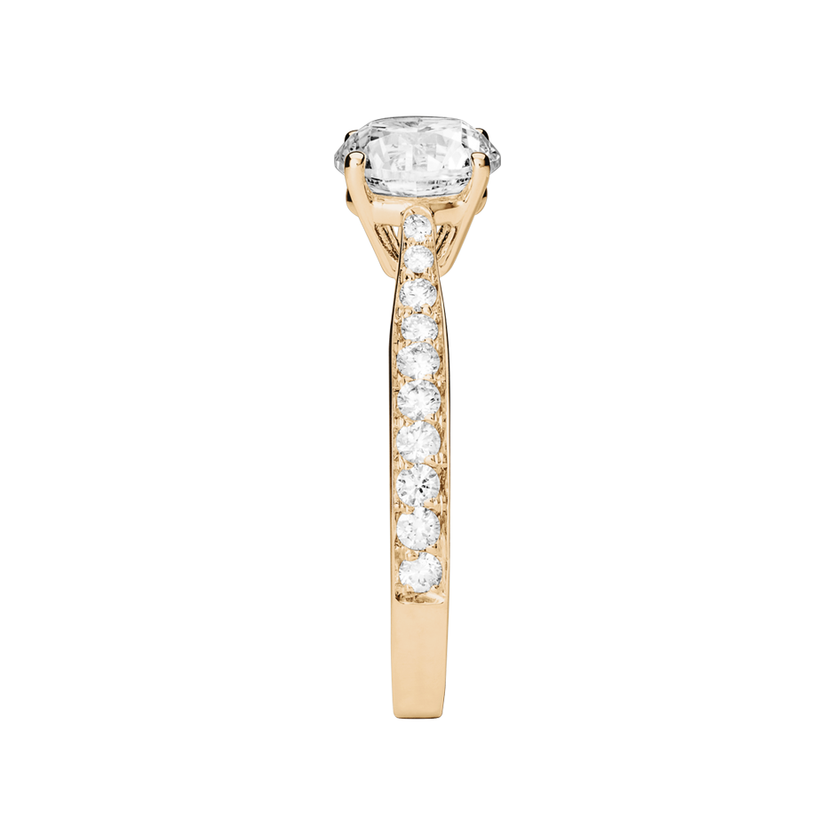Brillantring Portofino in Roségold - von Seite