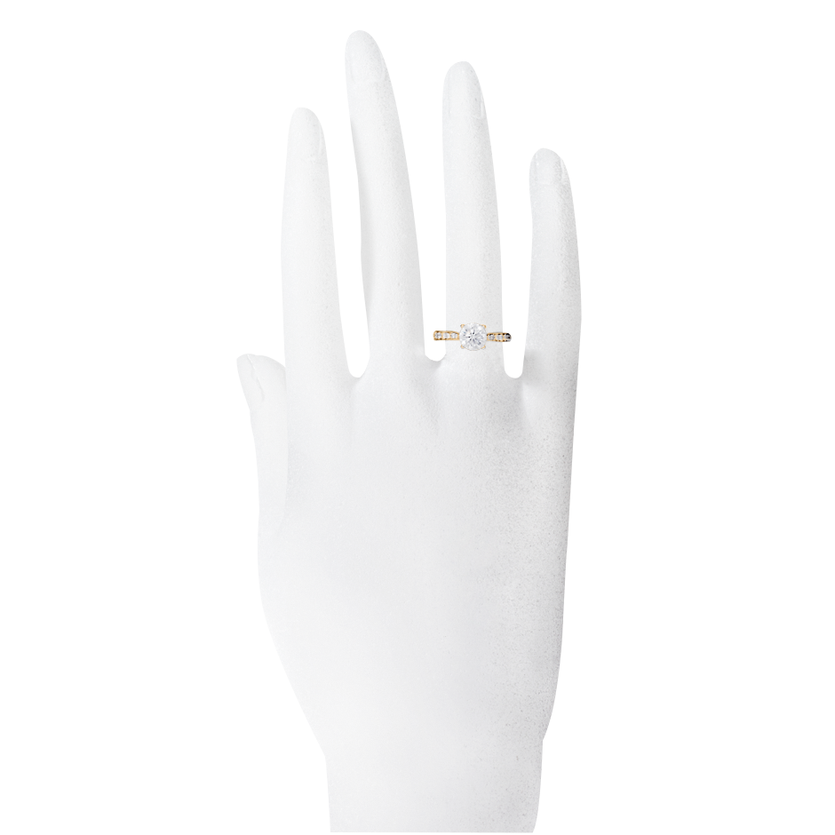 Brillantring Portofino in Roségold - an Hand