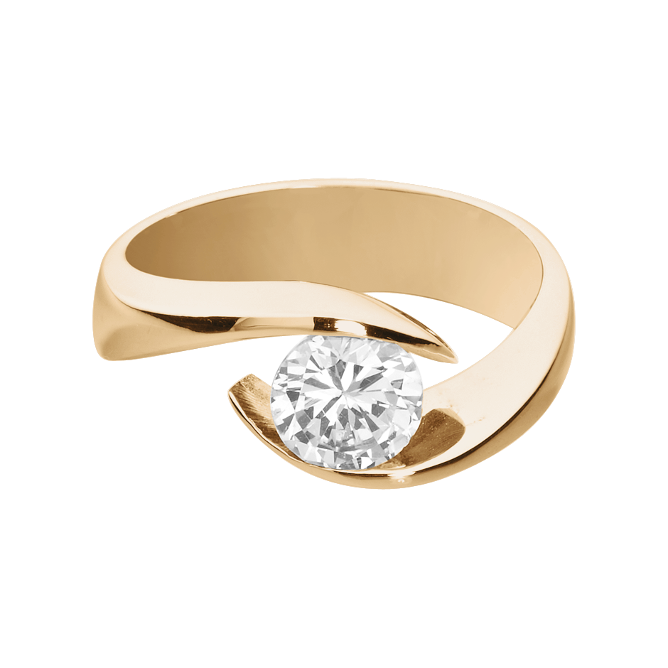 Brilliant Ring Seville in White Rose Gold