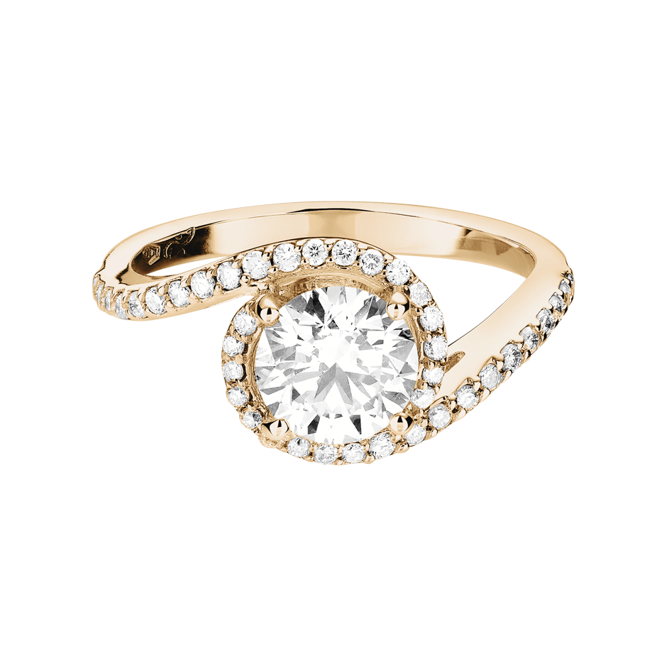 Brilliant Ring St. Petersburg in White Rose Gold