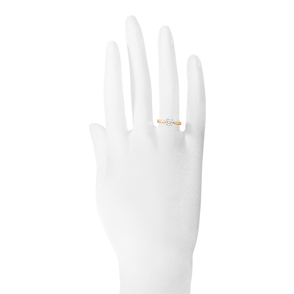 Brillantring Vancouver in Roségold - an Hand