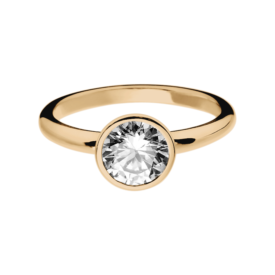 Brilliant Ring Vienna in White Rose Gold