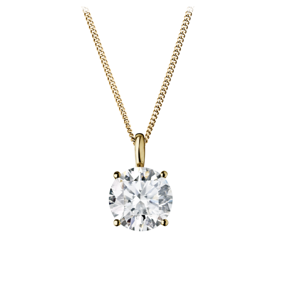 Diamond Pendant 4-Krappenfassung in Rose Yellow Gold