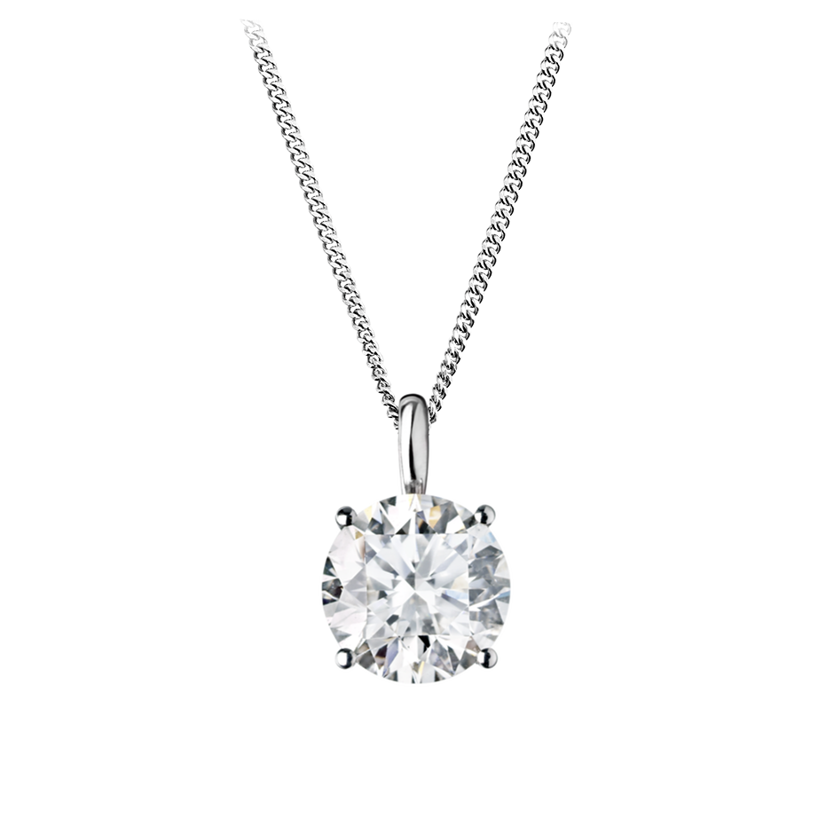 Diamond Pendant 4-Krappenfassung in Rose Platinum