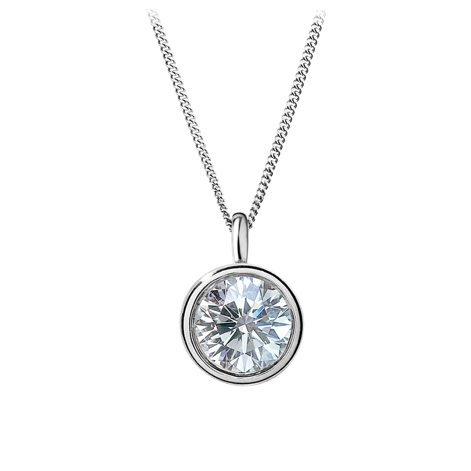 Diamond Pendant Zargenfassung in Yellow Platinum