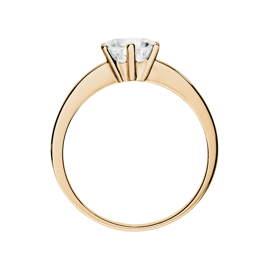 Diamantring Barcelona in Roségold - von vorne