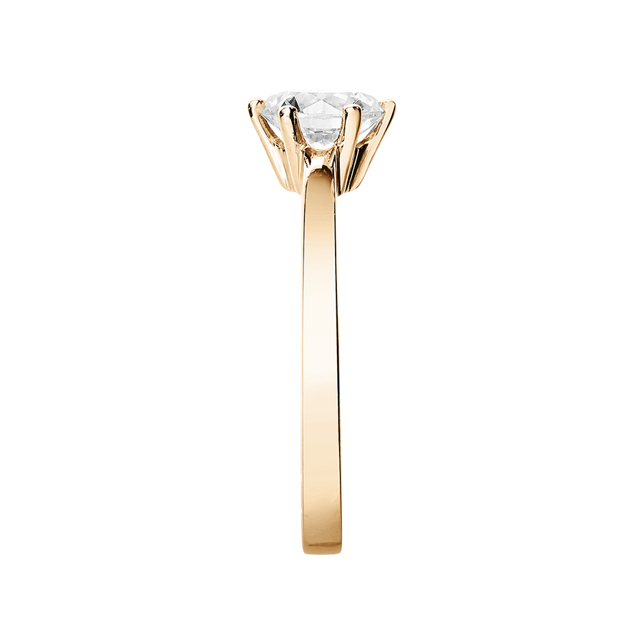 Diamantring Barcelona in Roségold - von Seite