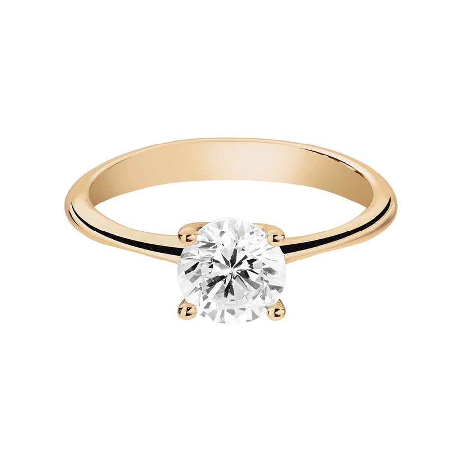 Diamond Ring Basel in Yellow Rose Gold