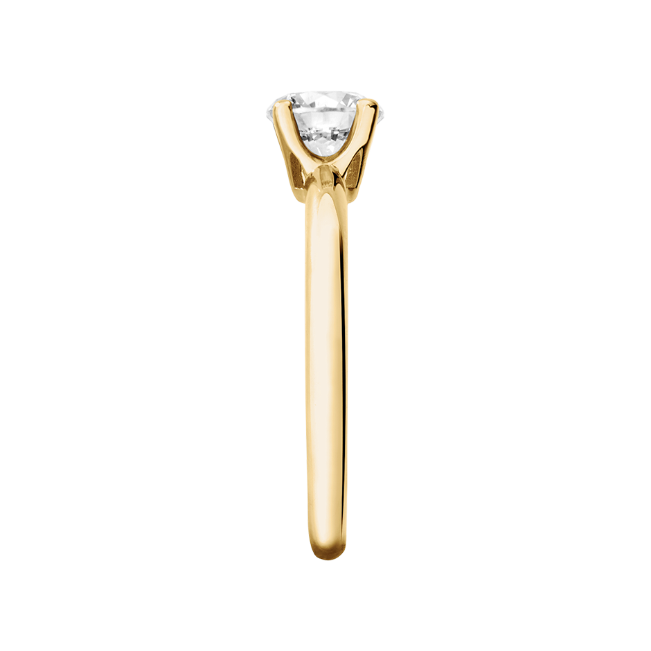 Diamantring Berlin in Gelbgold - von Seite