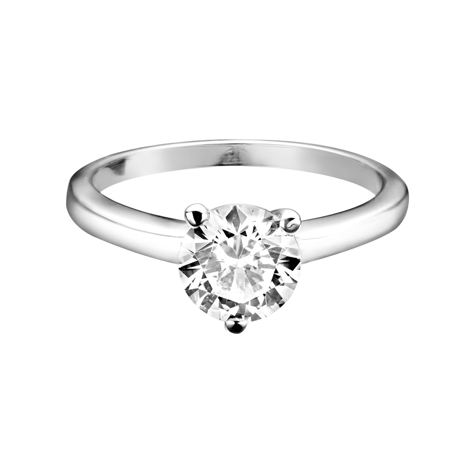 Diamantring Copenhagen in Platin mit Brillant