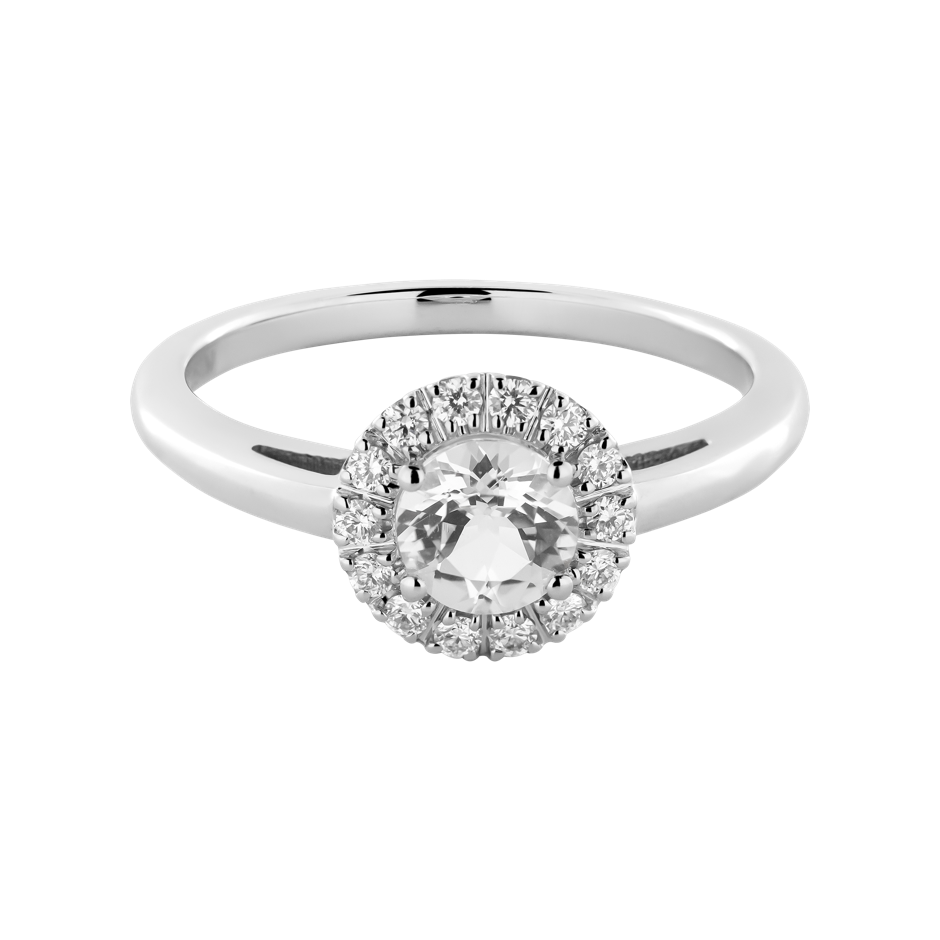 Diamond Ring Hong Kong in White Platinum
