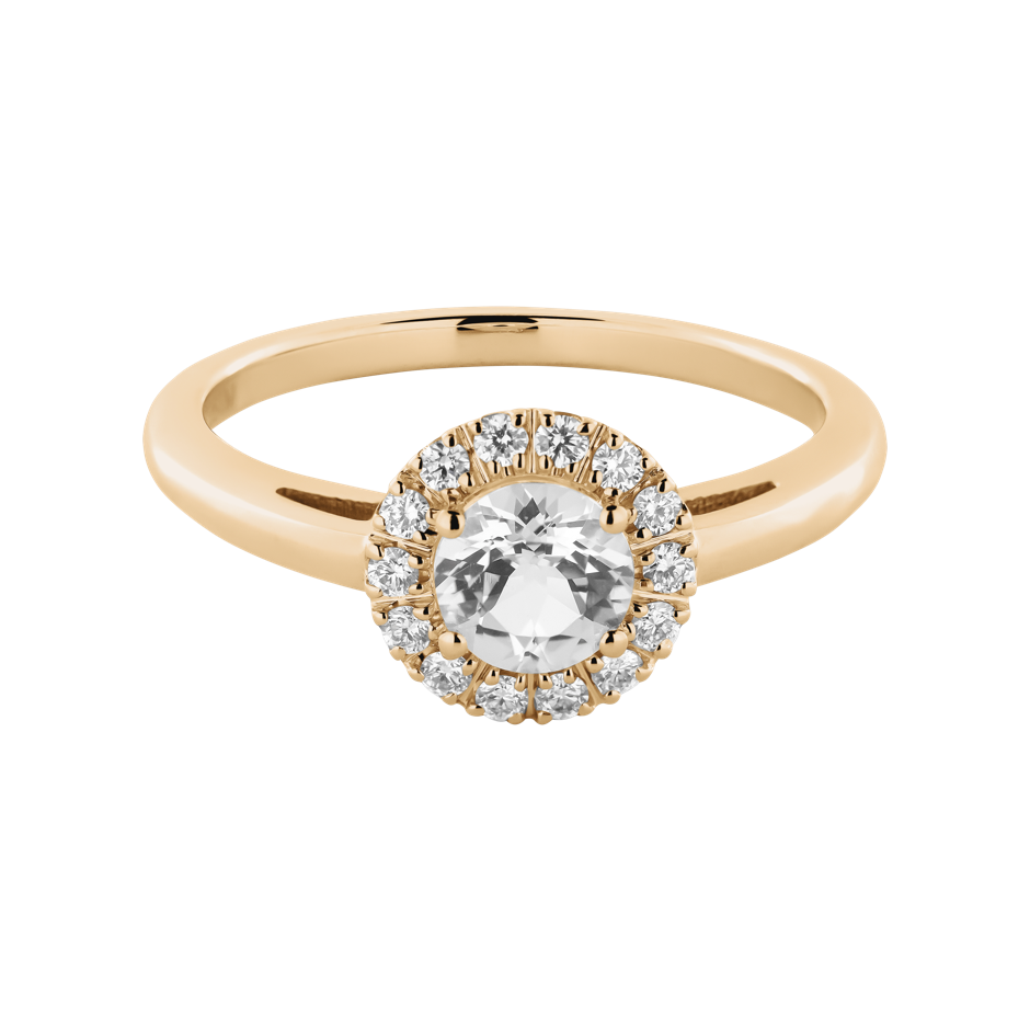 Diamond Ring Hong Kong in White Rose Gold
