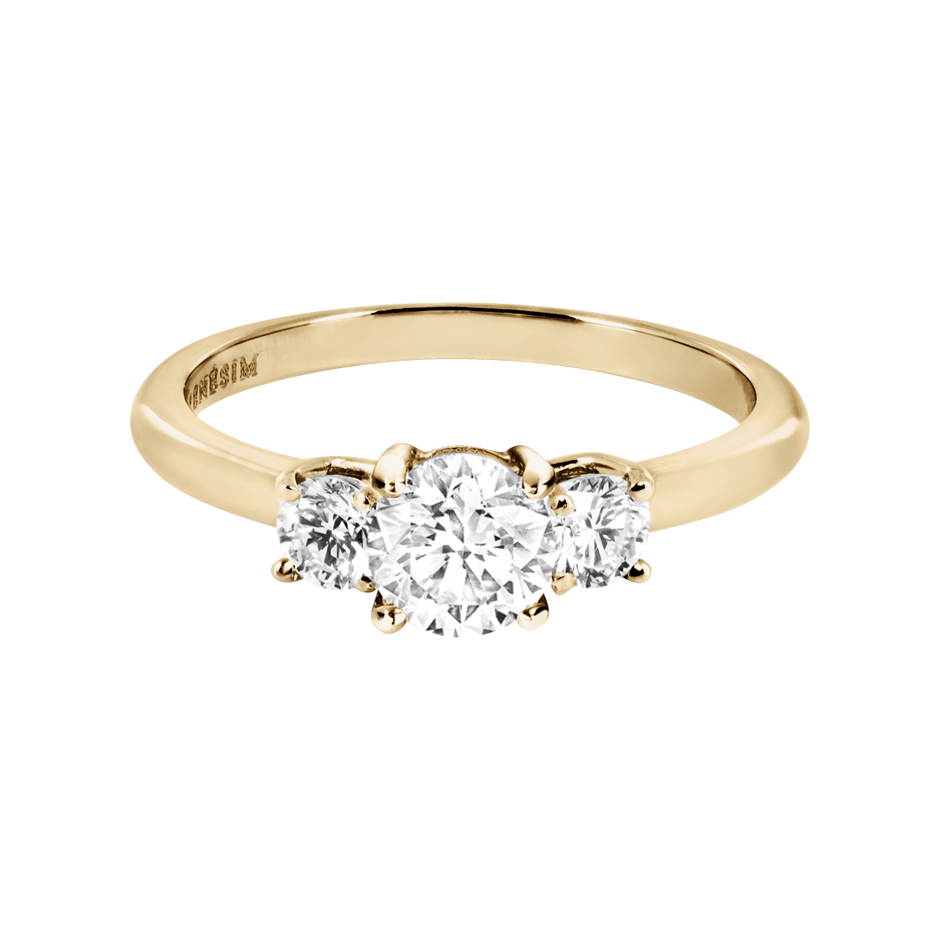 Diamond Ring Kensington in White Yellow Gold