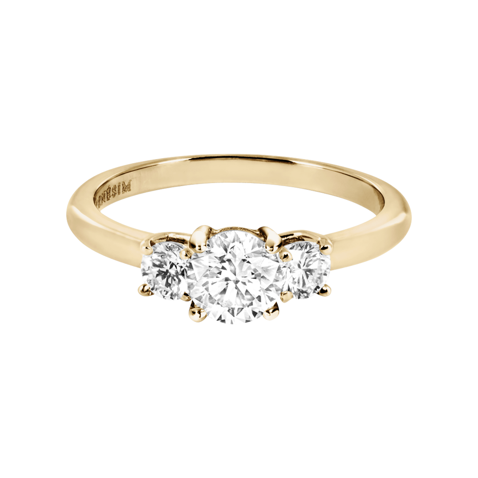 Diamantring Kensington in Gelbgold mit Brillant