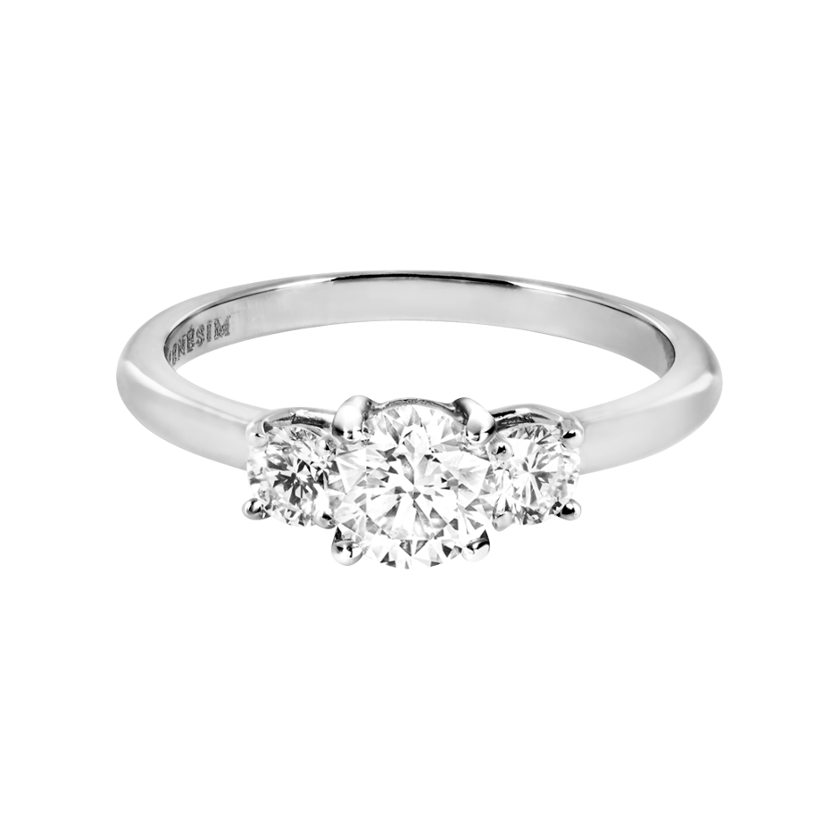 Diamantring Kensington in Platin mit Brillant