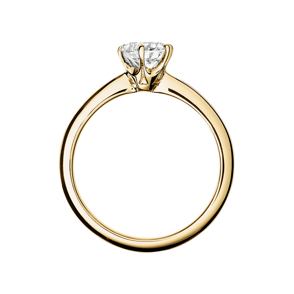 Diamantring Lisbon in Gelbgold - von vorne
