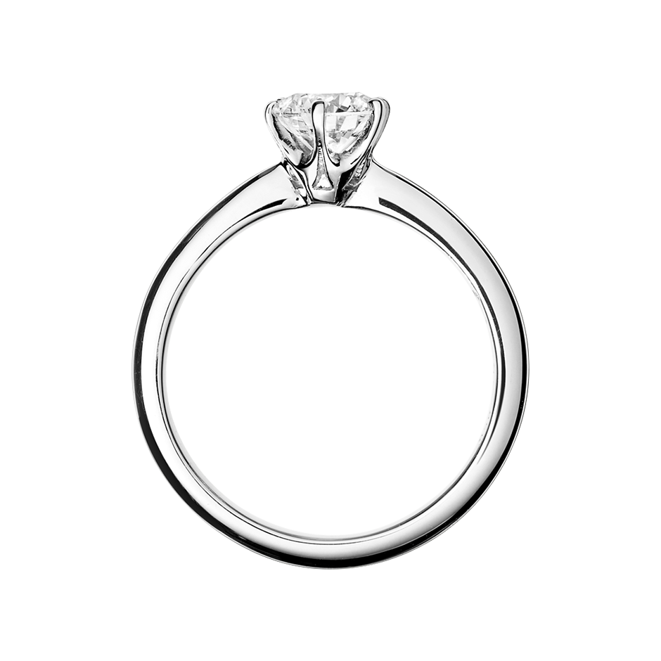 Diamantring Lisbon in Platin - von vorne