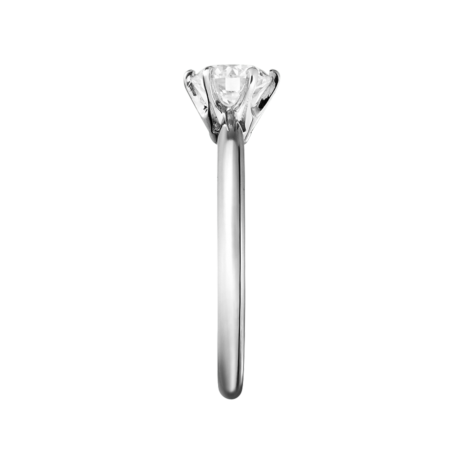 Diamantring Lisbon in Platin - von Seite