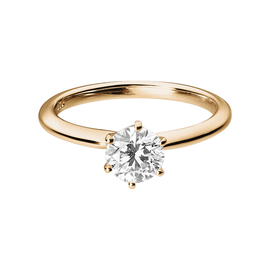 Diamond Ring Lisbon in Yellow Rose Gold