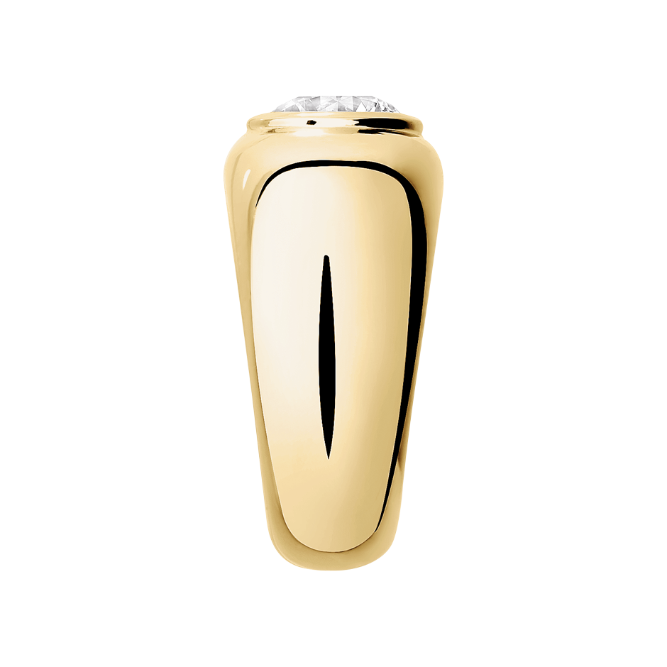 Diamantring Lyon in Gelbgold - von Seite