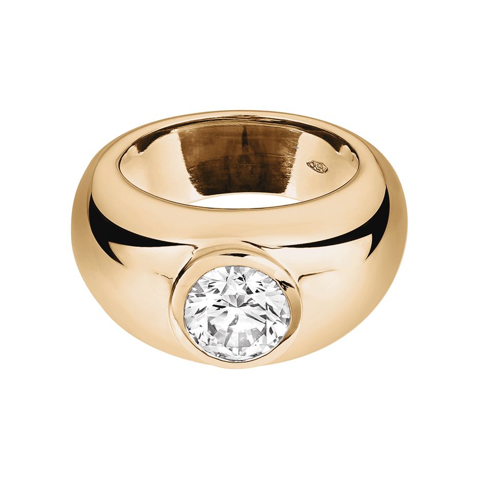 Diamond Ring Lyon in Yellow Rose Gold