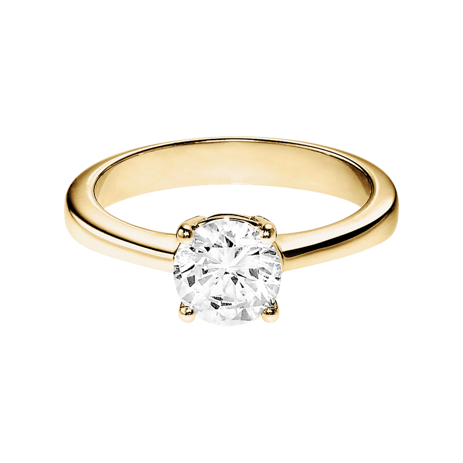 Diamantring Madrid in Gelbgold mit Brillant