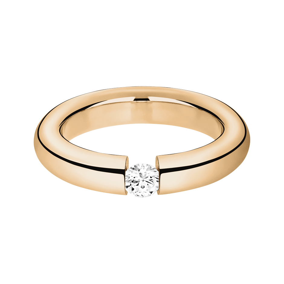 Diamantring Mallorca in Rosegold mit Brillant