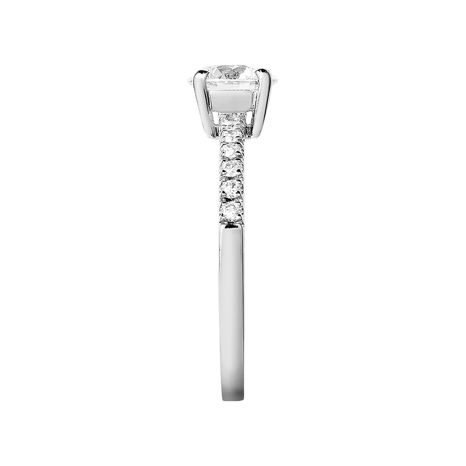 Diamantring Melbourne in Platin - von Seite