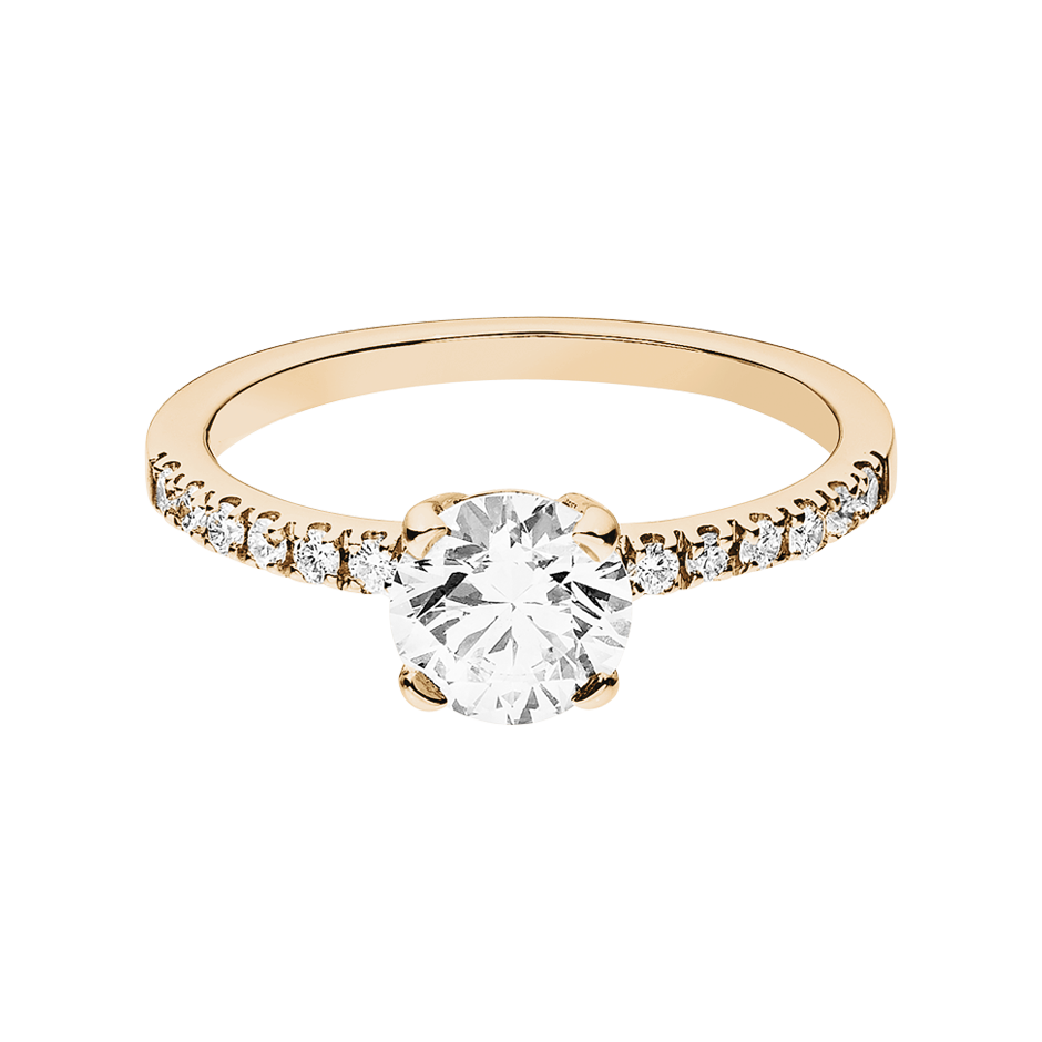 Diamond Ring Melbourne in White Rose Gold