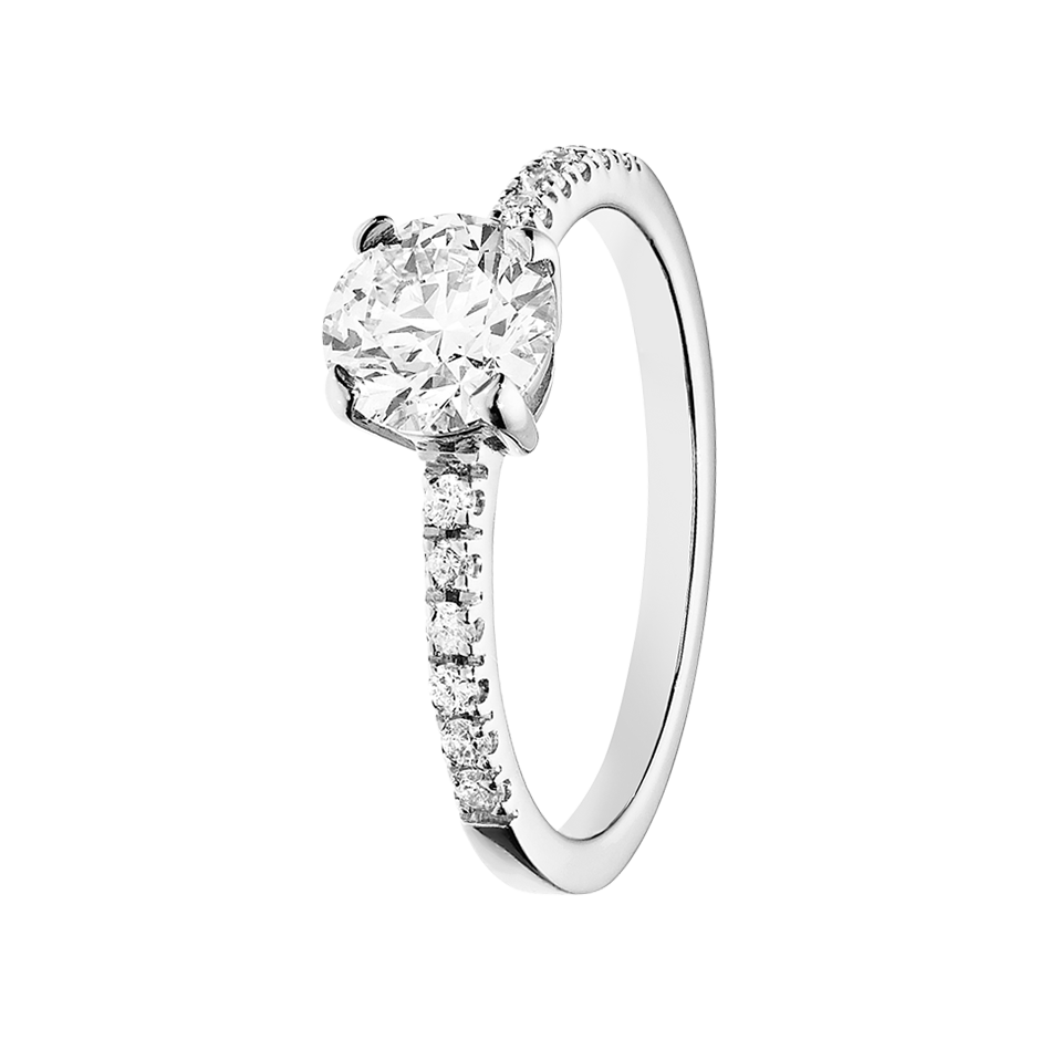 Diamond Ring Melbourne in White Gold - diagonal