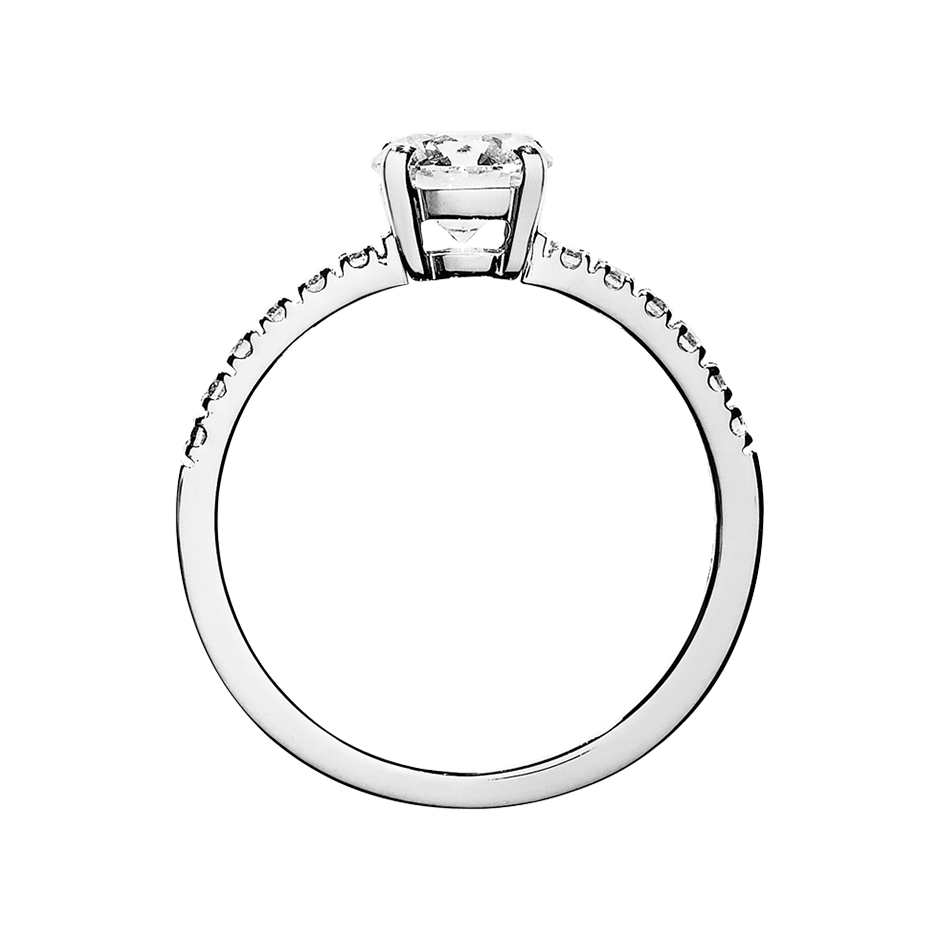 Diamond Ring Melbourne in White Gold - von vorne