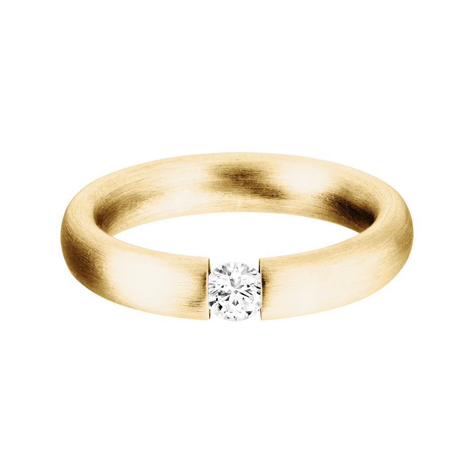 Diamantring Menorca in Gelbgold mit Brillant