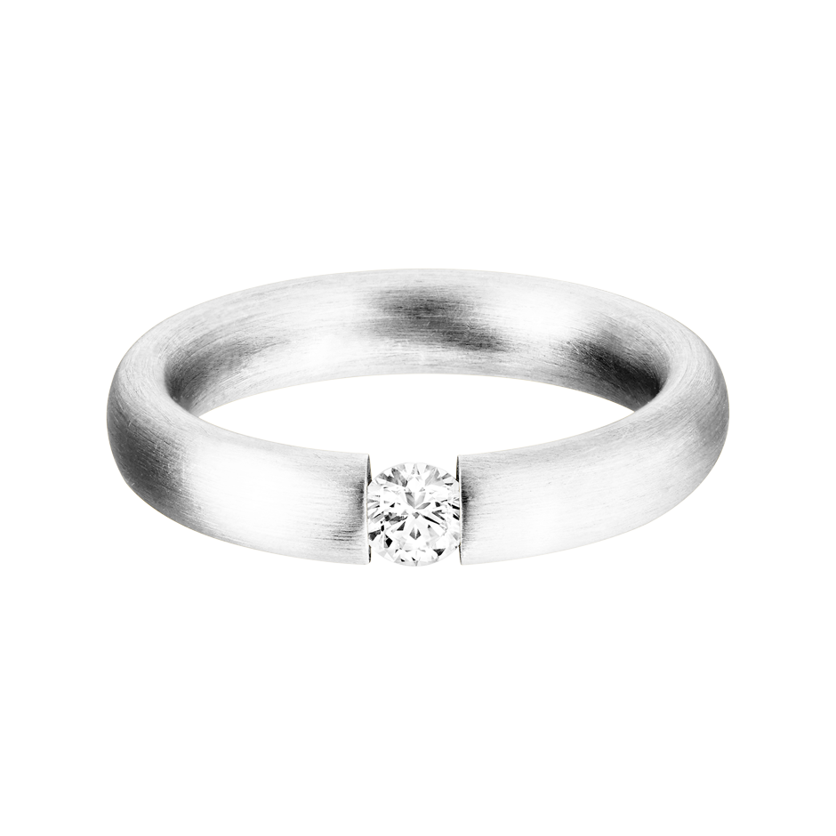 Diamond Ring Menorca in White Platinum