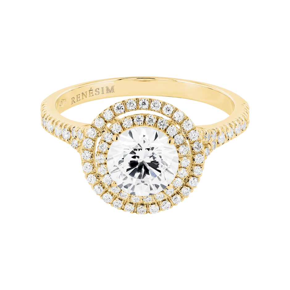 Diamantring Miami in Gelbgold mit Brillant