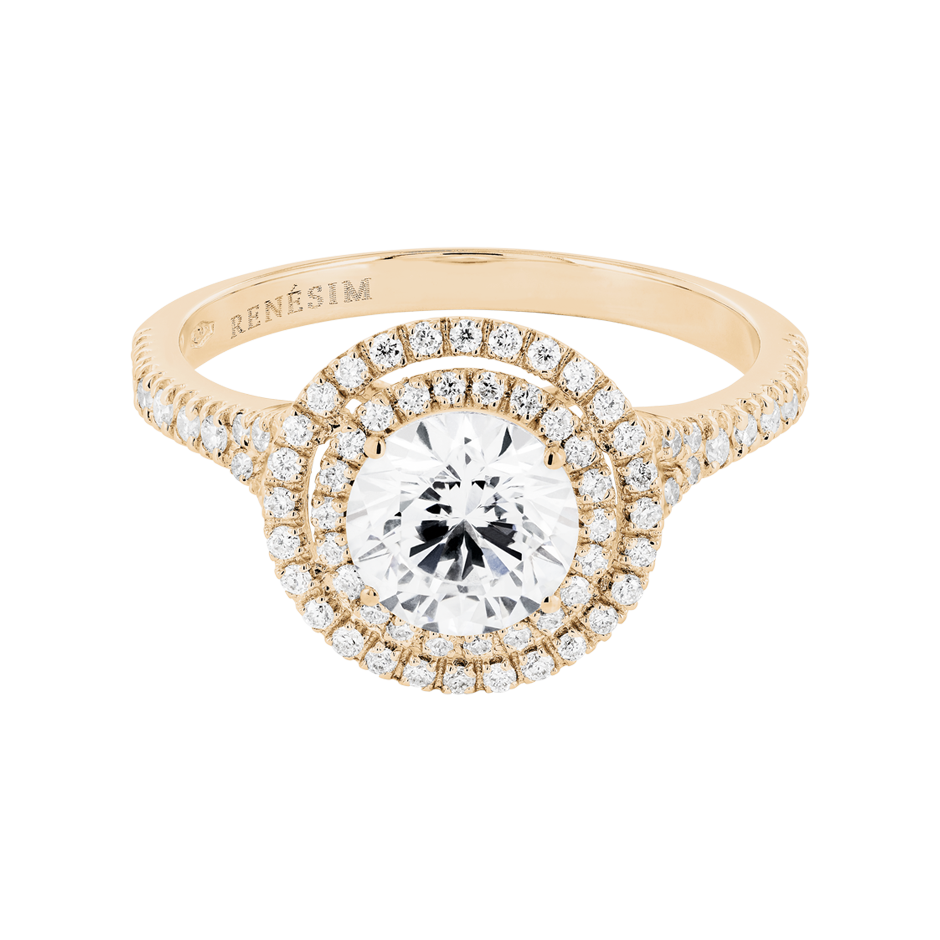 Diamond Ring Miami in White Rose Gold