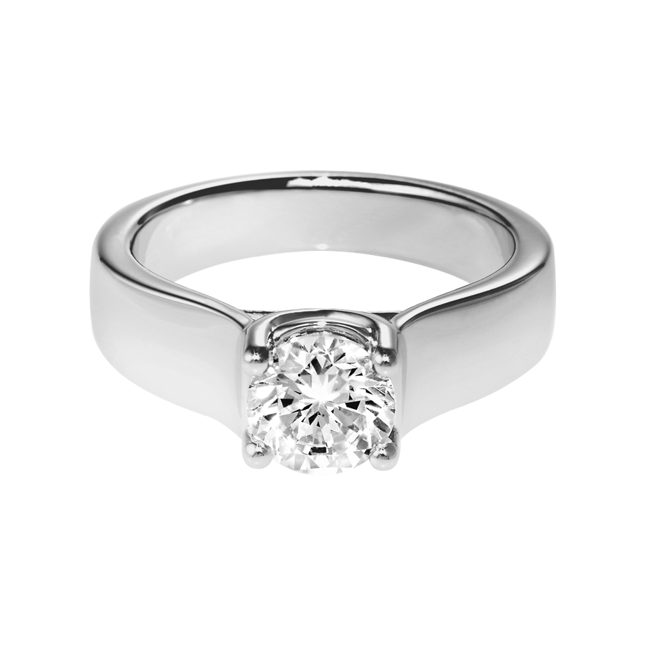 Diamond Ring Milan in White Platinum