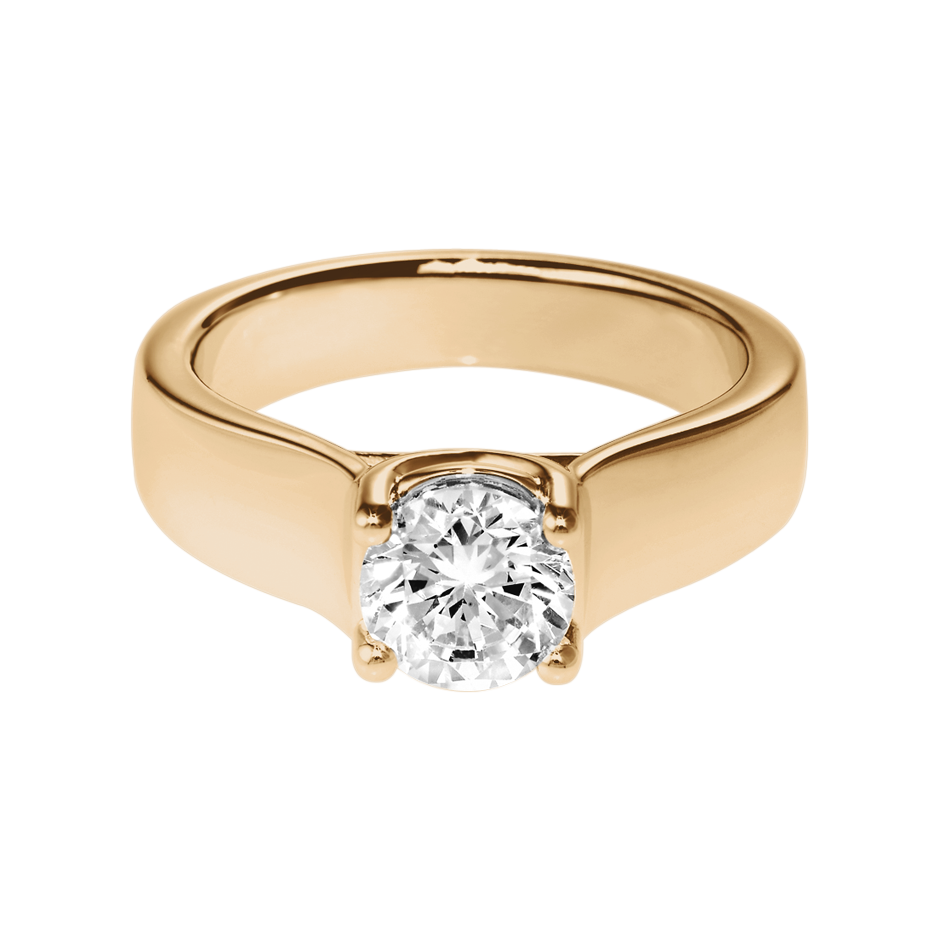 Diamond Ring Milan in White Rose Gold