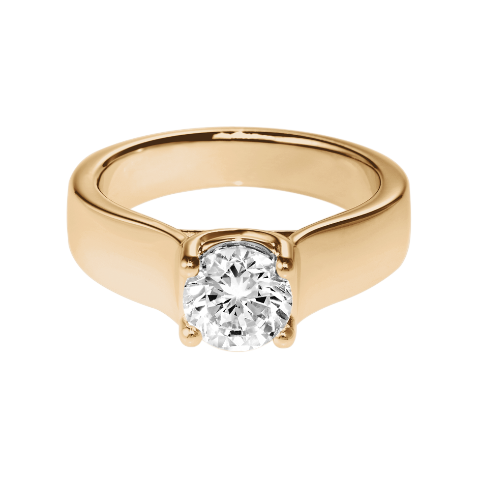 Diamond Ring Milan in Yellow Rose Gold