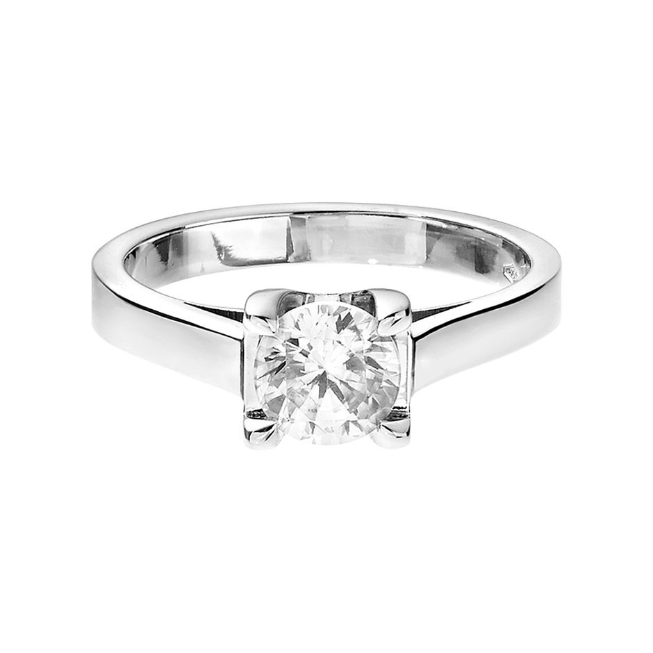 Diamond Ring München in White Platinum