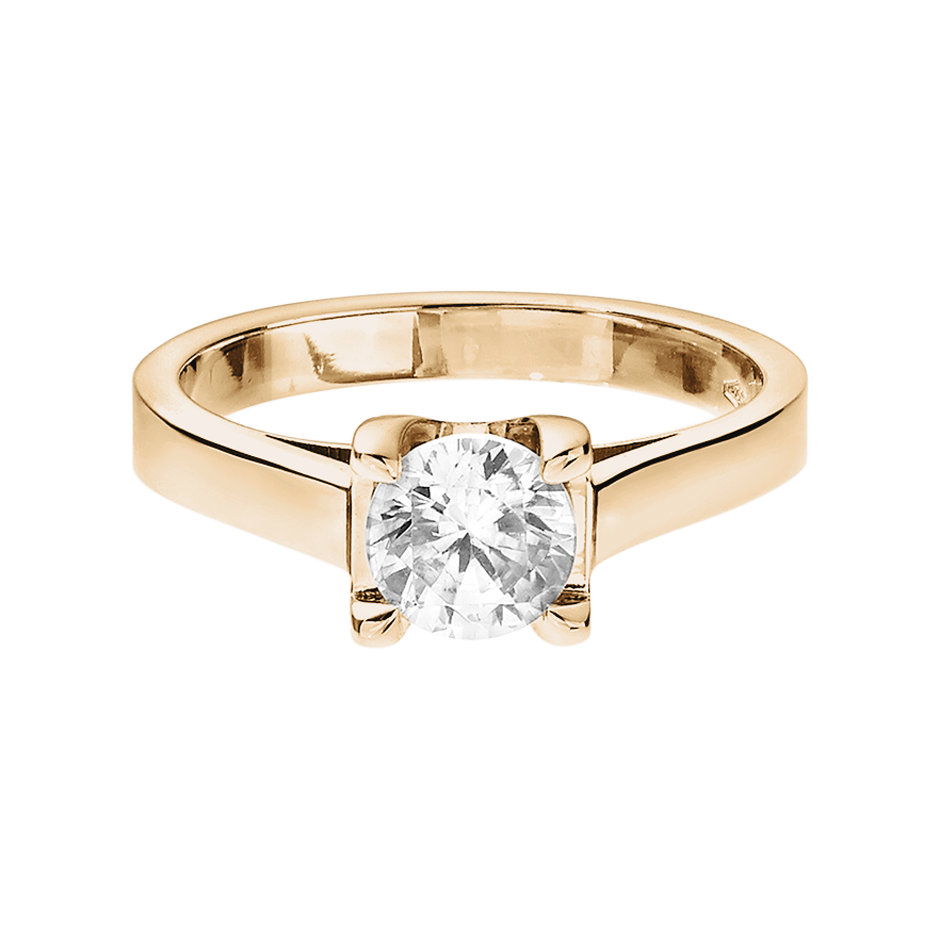 Diamond Ring Munich in White Rose Gold