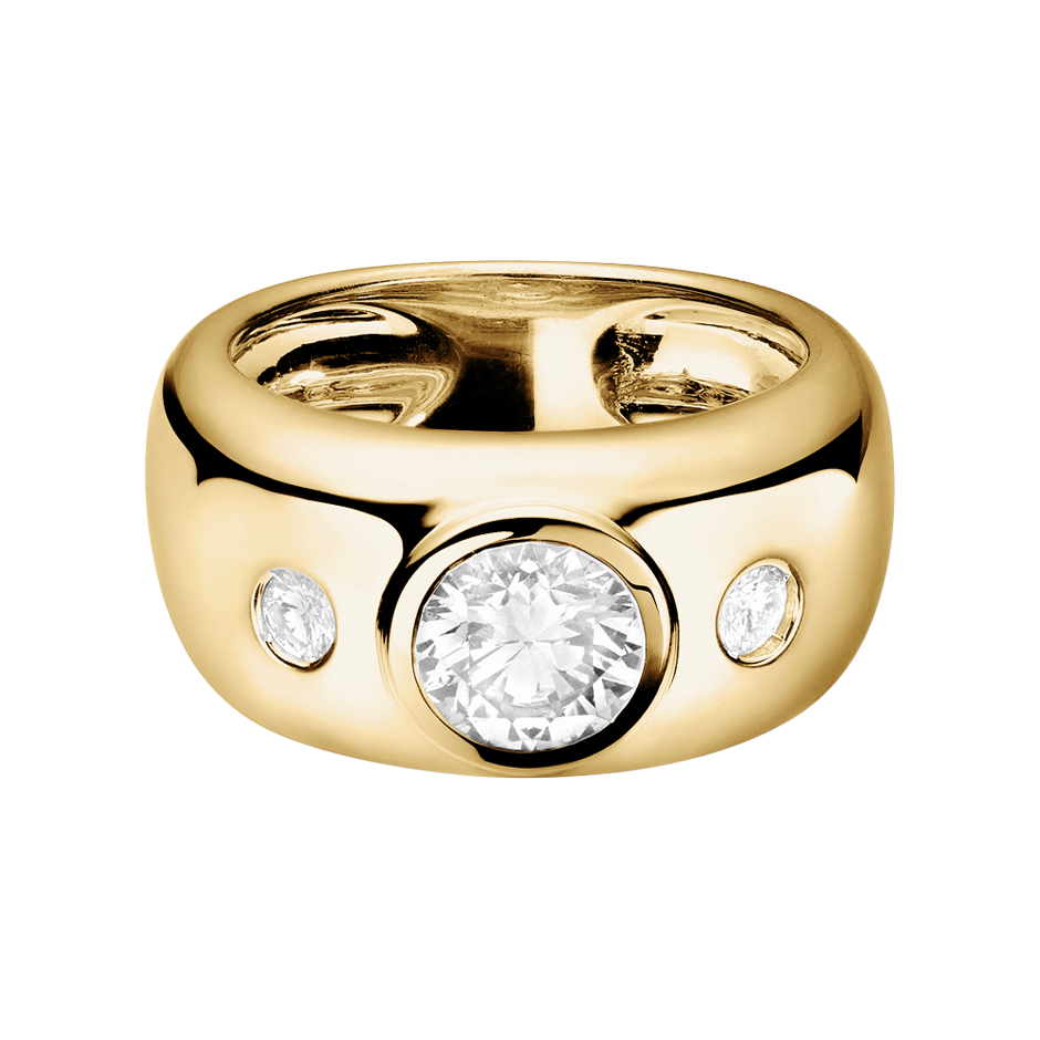 Diamond Ring Naples in Yellow Yellow Gold