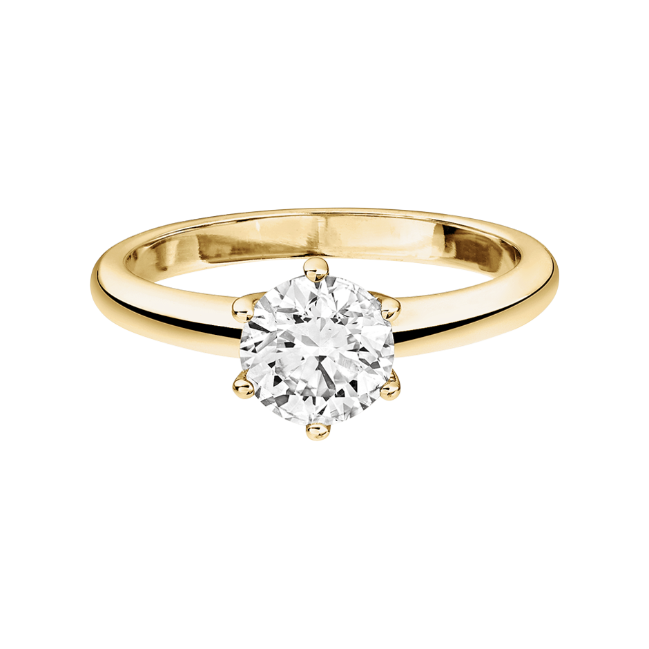 Diamond Ring New York in White Yellow Gold