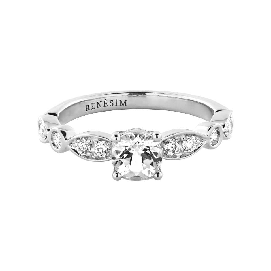 Diamantring Olbia in Platin mit Brillant