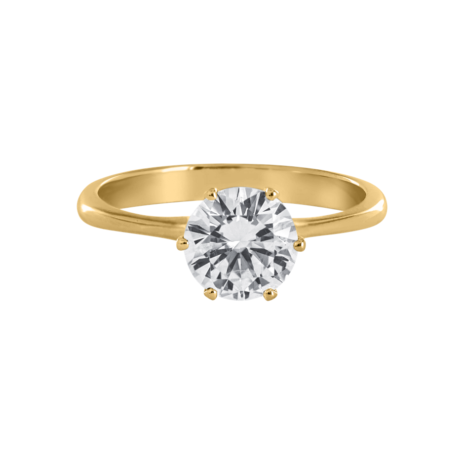 Diamantring Palma in Gelbgold mit Brillant