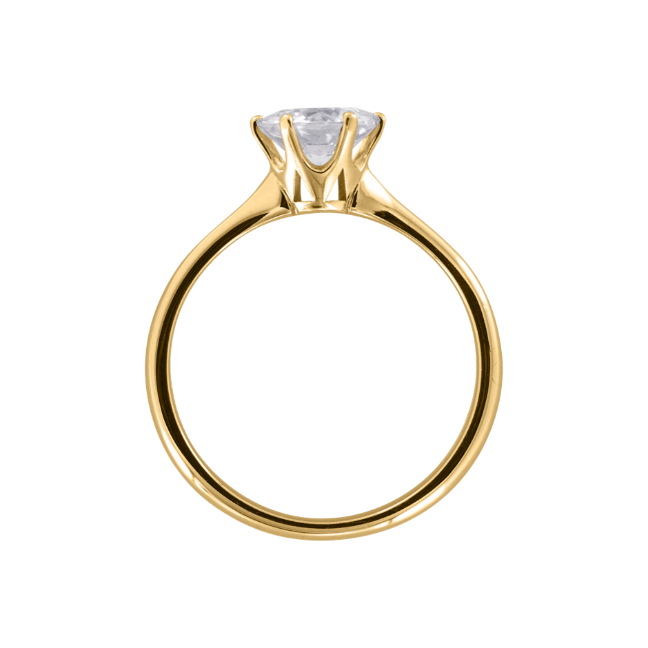 Diamantring Palma in Gelbgold - von vorne